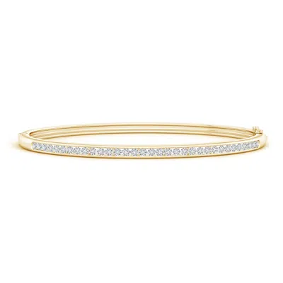 Angara Classic Channel-set Round Diamond Bangle In Gold
