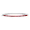 Angara Classic Channel-set Round Ruby Bangle In White Gold/medium Red