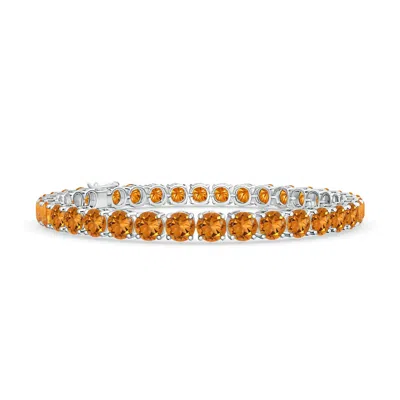 Angara Classic Citrine Linear Tennis Bracelet In Orange