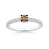 Angara Classic Coffee Diamond Solitaire Ring In White Gold/fancy Dark Brown (c6)
