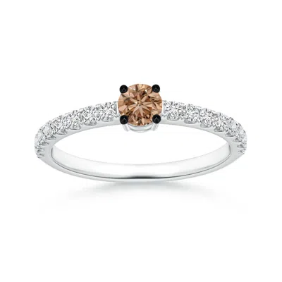 Angara Classic Coffee Diamond Solitaire Ring In Multi
