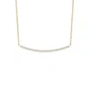 Angara Classic Diamond Curved Bar Necklace In Yellow Gold/g