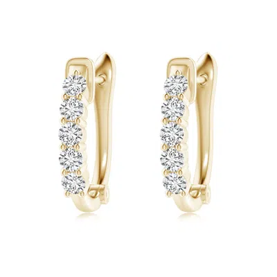 Angara Classic Diamond Hinged Hoop Earrings In Gold