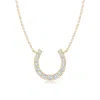 Angara Classic Diamond Horseshoe Necklace In Yellow Gold/g