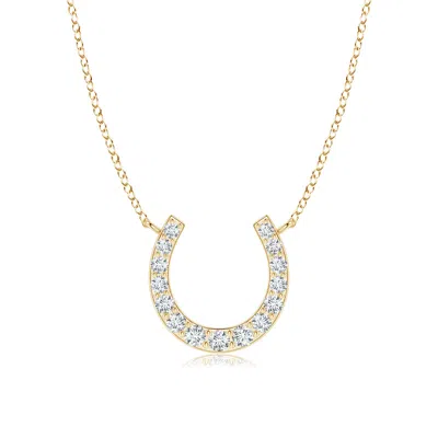 Angara Classic Diamond Horseshoe Necklace In Gold
