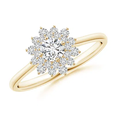 Angara Classic Double Floral Halo Diamond Ring In Gold