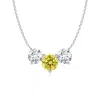 Angara Classic Fancy Intense Yellow And White Diamond Necklace In White Gold/fancy Intense