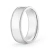 Angara Classic Flat Surface Milgrain Wedding Band For Him In White Gold