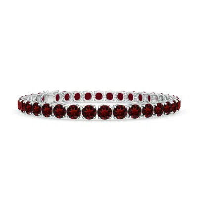 Angara Classic Garnet Linear Tennis Bracelet In Red