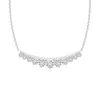 Angara Classic Graduating Round Diamond Curved Necklace In White Gold/h