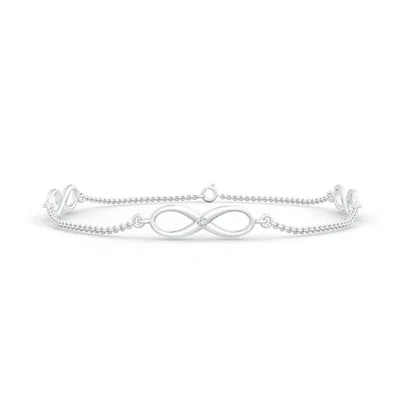 Angara Classic Infinity Station Bracelet With Gypsy Diamonds In Metallic