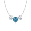 Angara Classic Lab-grown Fancy Intense Blue And White Diamond Necklace In White Gold/fancy Intense