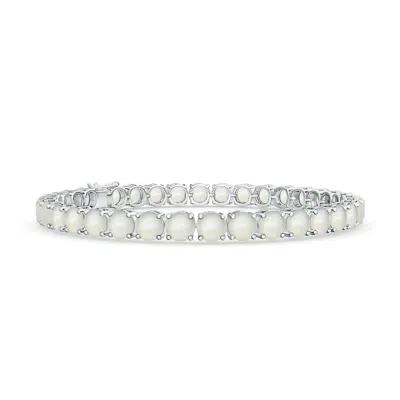 Angara Classic Moonstone Linear Tennis Bracelet In Metallic
