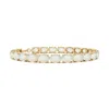 Angara Classic Oval Moonstone Tennis Link Bracelet In Yellow Gold/white