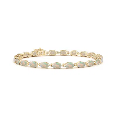 Angara Classic Oval Opal Tennis Bracelet In Gold