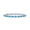 Angara Classic Oval Swiss Blue Topaz And Diamond Tennis Bracelet In White Gold/light Swiss Blue