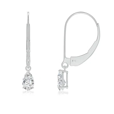 Angara Classic Pear-shaped Diamond Leverback Drop Earrings In Metallic