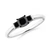 Angara Classic Princess-cut Enhanced Black Diamond Engagement Ring