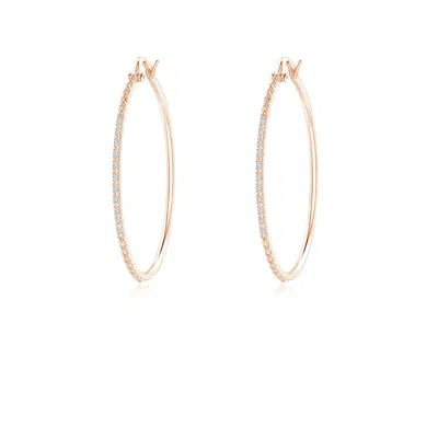 Angara Classic Round Diamond Hoop Earrings In Gold