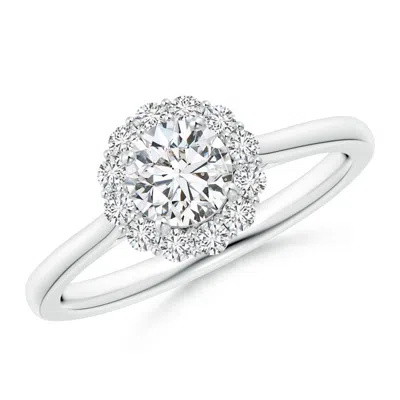Angara Classic Round Diamond Scalloped Halo Ring In Gold