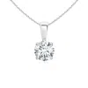 Angara Classic Round Diamond Solitaire Pendant In White Gold/g