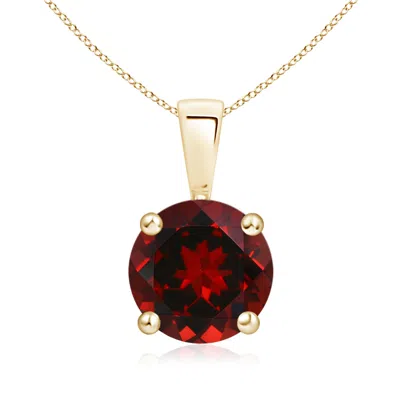 Angara Classic Round Garnet Solitaire Pendant In Red