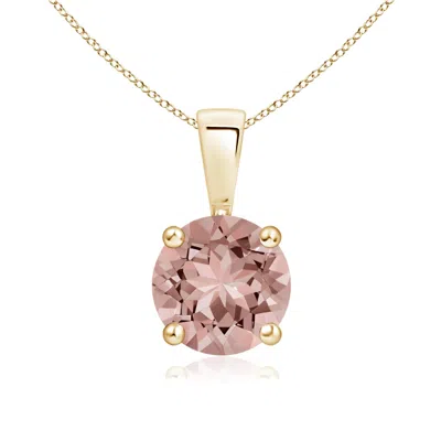 Angara Classic Round Morganite Solitaire Pendant In Pink