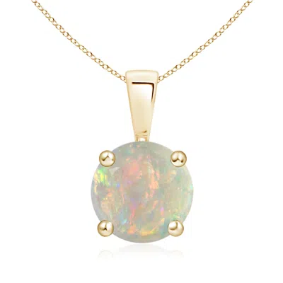 Angara Classic Round Opal Solitaire Pendant In Burgundy