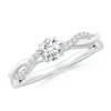 Angara Classic Solitaire Diamond Twist Shank Engagement Ring In Platinum/g
