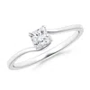 Angara Classic Solitaire Princess-cut Diamond Bypass Engagement Ring In Platinum/g