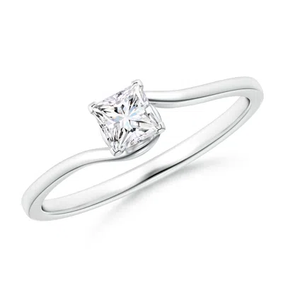 Angara Classic Solitaire Princess-cut Diamond Bypass Engagement Ring In Metallic