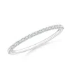 Angara Classic Split Prong Diamond Half Eternity Wedding Ring In White Gold/g