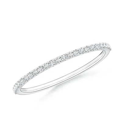 Angara Classic Split Prong Diamond Half Eternity Wedding Ring In White