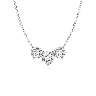 Angara Classic Trio Diamond Necklace In Metallic