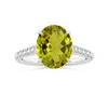 Angara Claw-set Gia Certified Oval Tourmaline Ring With Diamonds In White Gold