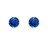 Angara Claw-set Round Blue Sapphire Solitaire Stud Earrings