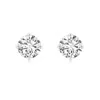 Angara Claw-set Round Diamond Solitaire Stud Earrings