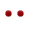 Angara Claw-set Round Ruby Solitaire Stud Earrings