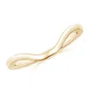 Angara Comfort Fit Curved Plain Wedding Band In Yellow Gold