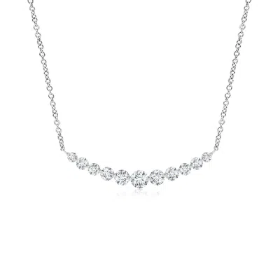 Angara Contemporary Round Diamond Journey Pendant Necklace In Neutral