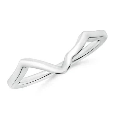 Angara Contoured Comfort Fit Wedding Band For Her In White