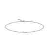 Angara Cursive 'love' Adjustable Anklet In White Gold