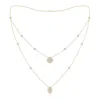 Angara Cushion & Marquise Diamond Cluster Layered Station Necklace In Yellow Gold/h