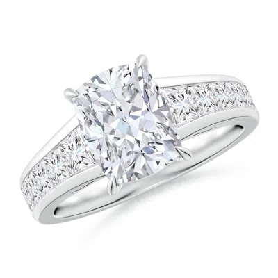 Angara Cushion Rectangular Lab-grown Diamond Cocktail Ring In Metallic