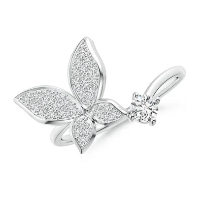 Angara Diamond Butterfly Bypass Ring In Metallic