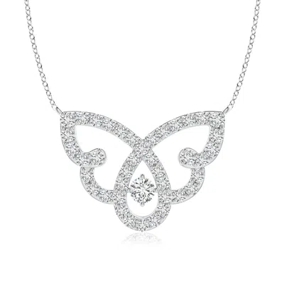 Angara Diamond Butterfly Fashion Pendant In Metallic