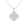 Angara Diamond Clover Pendant In White Gold/h