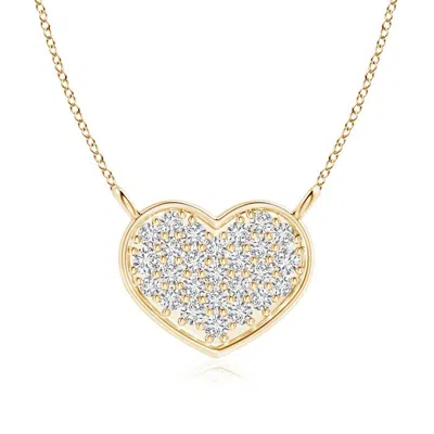 Angara Diamond Clustre Heart Pendant Necklace
