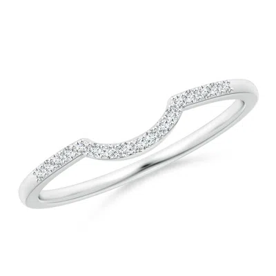 Angara Diamond Comfort Fit Wedding Ring In White