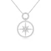 Angara Diamond Compass Pendant In White Gold/g